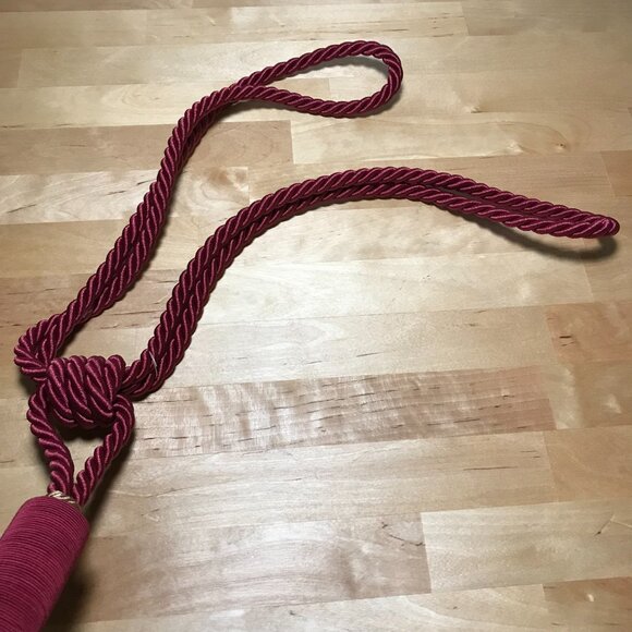 Vintage Rodeo Home Aurbergine Gold Curtain Braided Rope Tassel Drape Tieback 29" - Picture 6 of 6